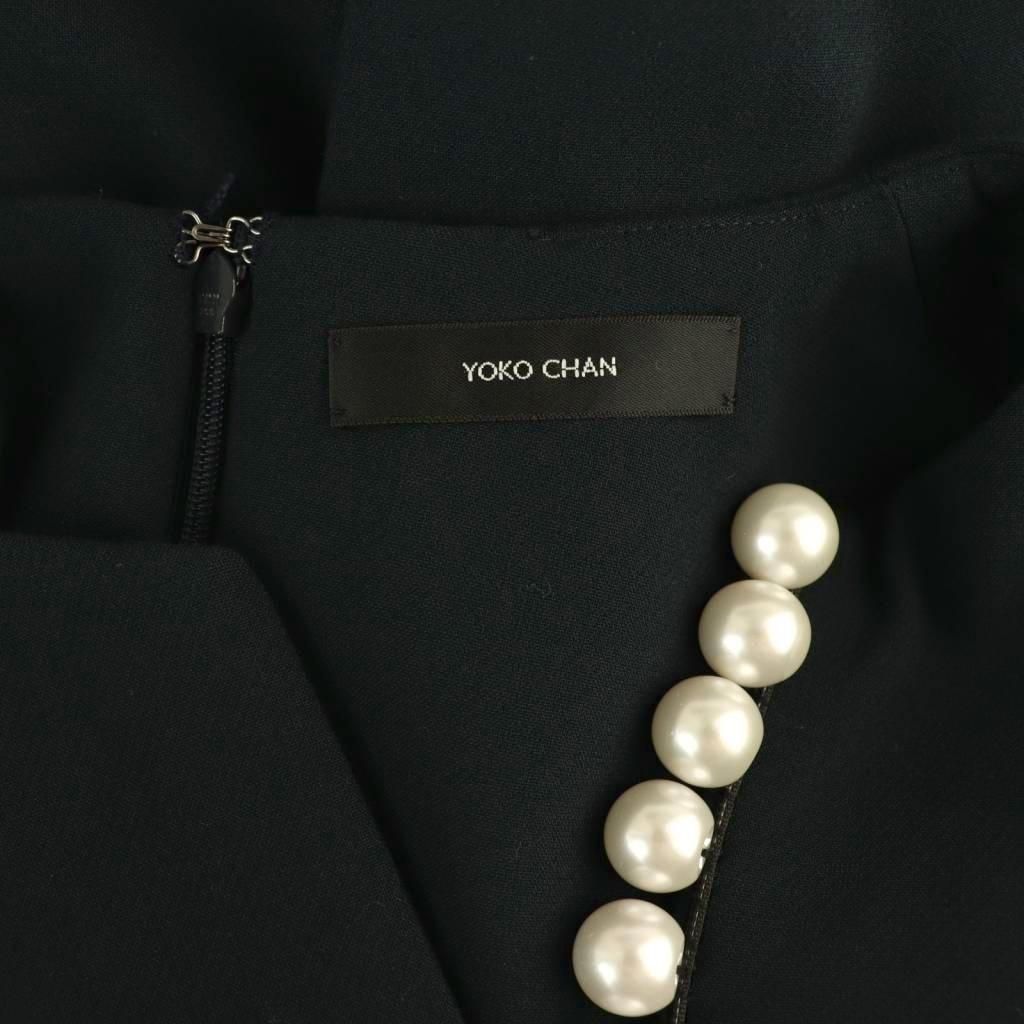 ヨーコチャン YOKO CHAN 23年 フェイクパールバックティアードブラウス