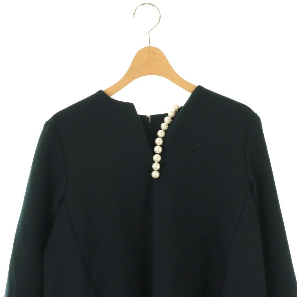 ヨーコチャン YOKO CHAN 23年 フェイクパールバックティアードブラウス