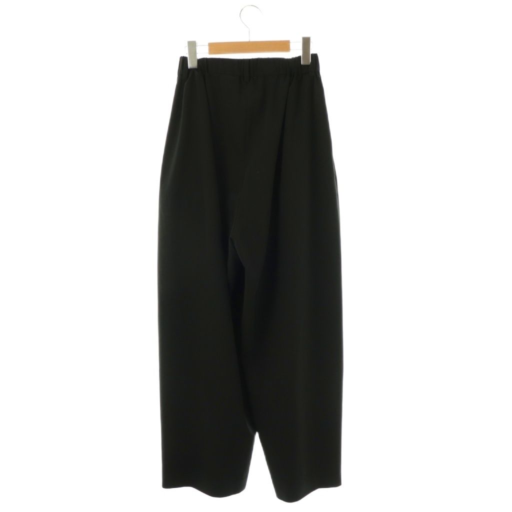 コンテ conte タック イージー テーパードワイドパンツ 34 ブラック