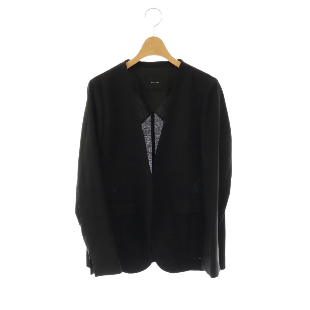 スピック スパン Spick Span 25 SS ドライクロスハーフスリーブジャケット ノー 38 ブラック HK OS