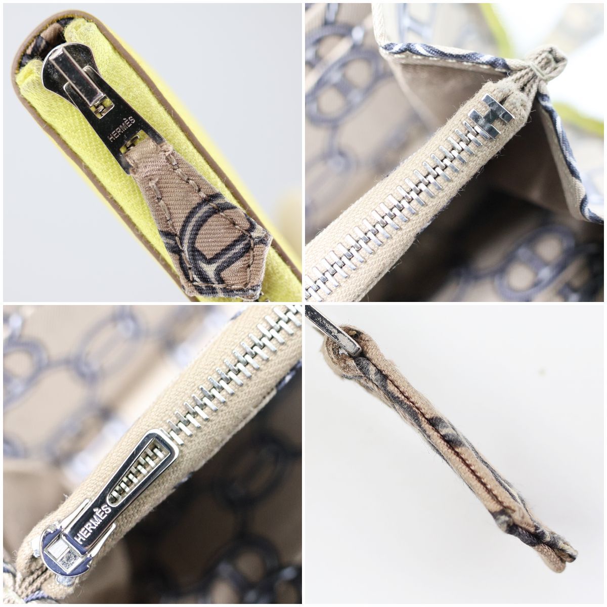 エルメス アザップ シルクイン ロング ライム ヴォーエプソン □R刻印 箱付 HERMES エルメス アザップ シルクイン ロング ライム（イエロー系
