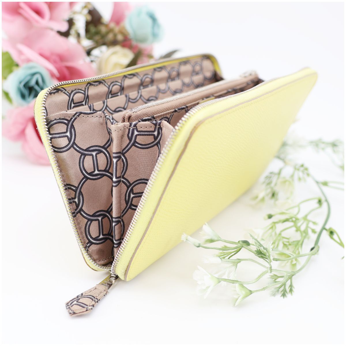 【最高級美品】エルメス アザップ ロング シルクイン イエロー系 レディース HERMES エルメス アザップ シルクイン ロング ライム（イエロー系