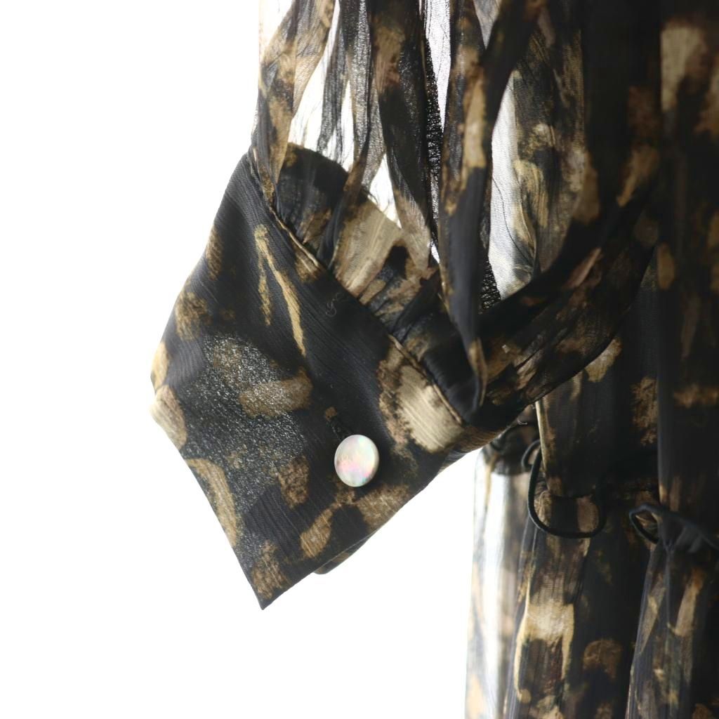 ノーブル NOBLE 23AW レオパードプリントティアードマキシワンピース