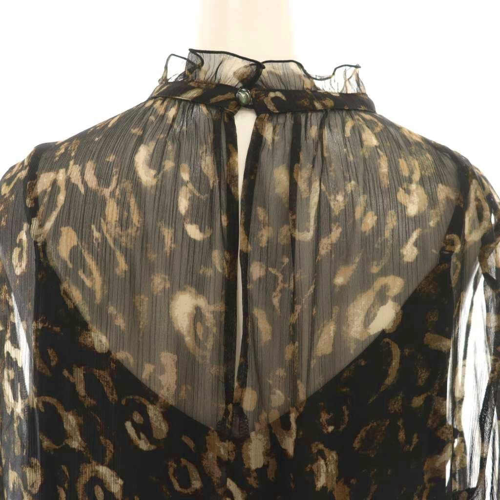 ノーブル NOBLE 23AW レオパードプリントティアードマキシワンピース