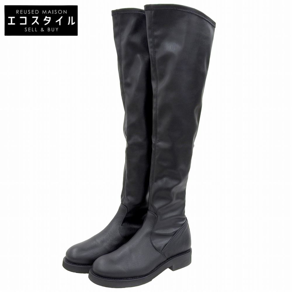 FABIORUSCONI ファビオルスコーニ レザー CLIO912 ロングブーツ レディース ブラック 36 36