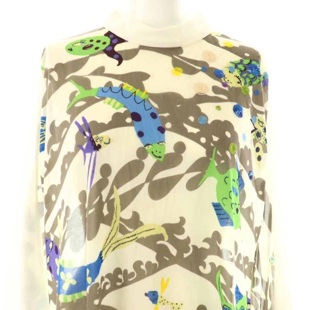 トクコプルミエヴォル TOKUKO 1er VOL 魚プリント チュール チュニック