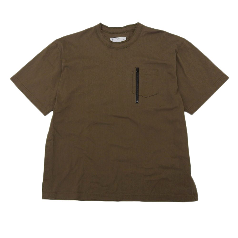 sacai サカイ 美品 Cotton Jersey T-Shirt Tシャツ トップス メンズ カーキ 2 24SS 24-03411M 2