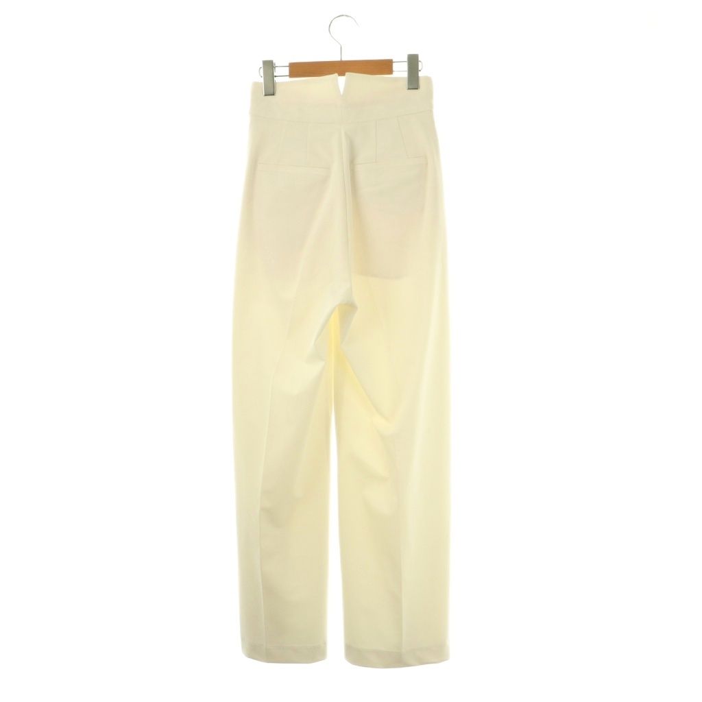 ツウィル TWILL ウエストクロスタックパンツ ワイドパンツ 38 ホワイト ES OS