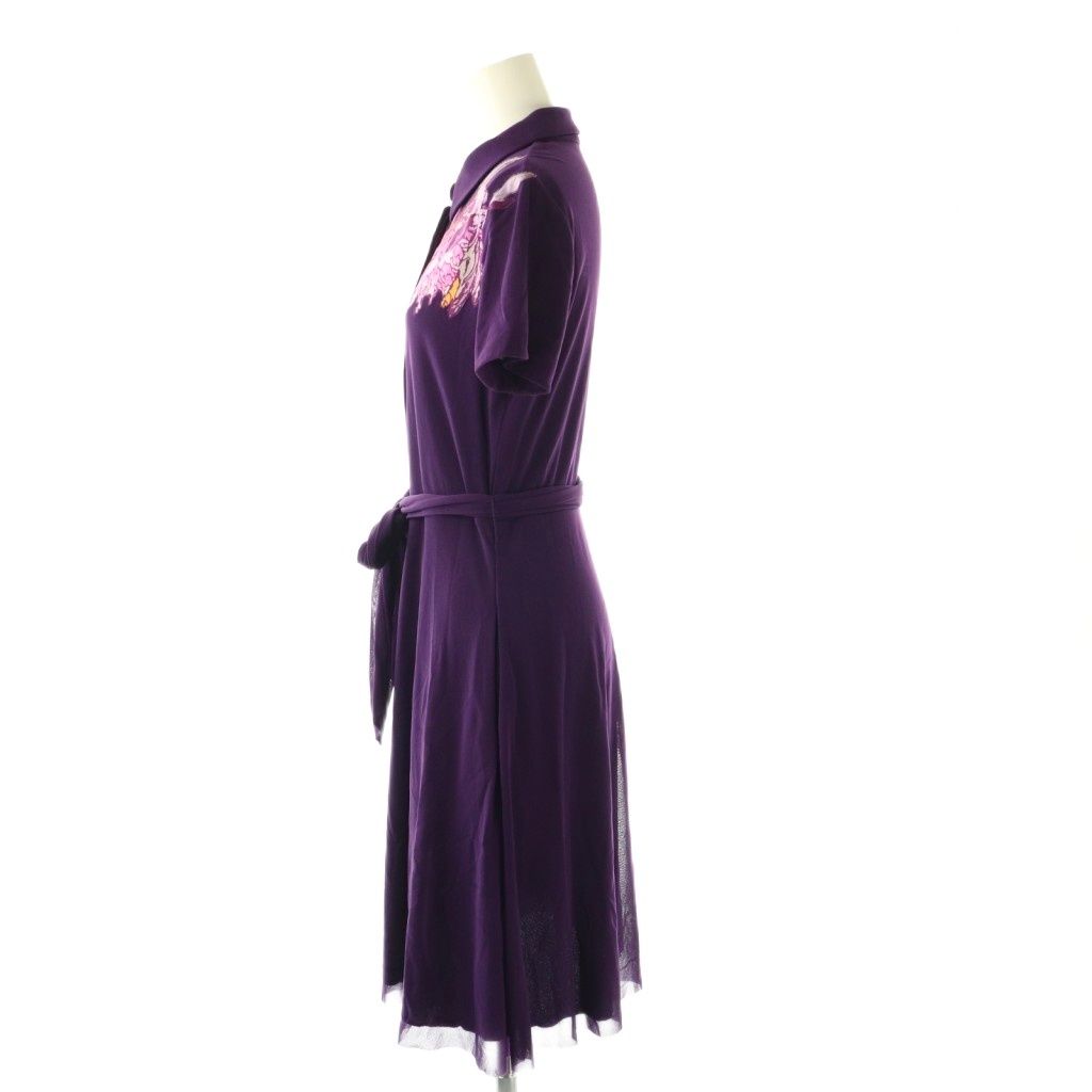 ヴィヴィアンタム VIVIENNE TAM フラワーパワーネットワンピース 半袖