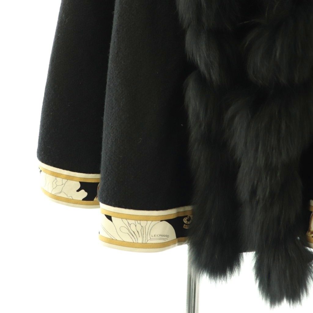 レオナール LEONARD ファッション FASHION ファー付き ニットポンチョ