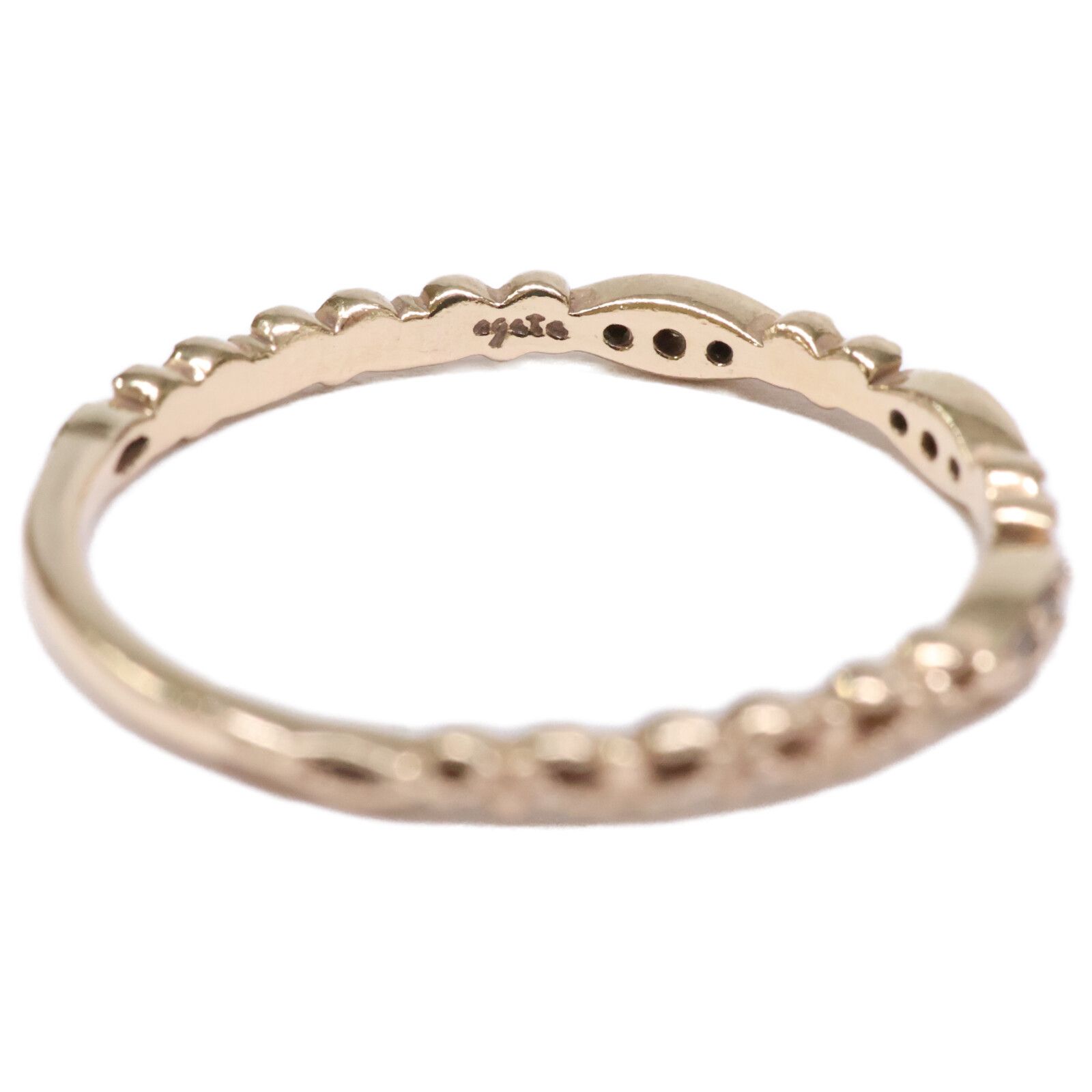 agete アガット 【美品】K10 0.06 カルム ダイヤモンド 13号 K10