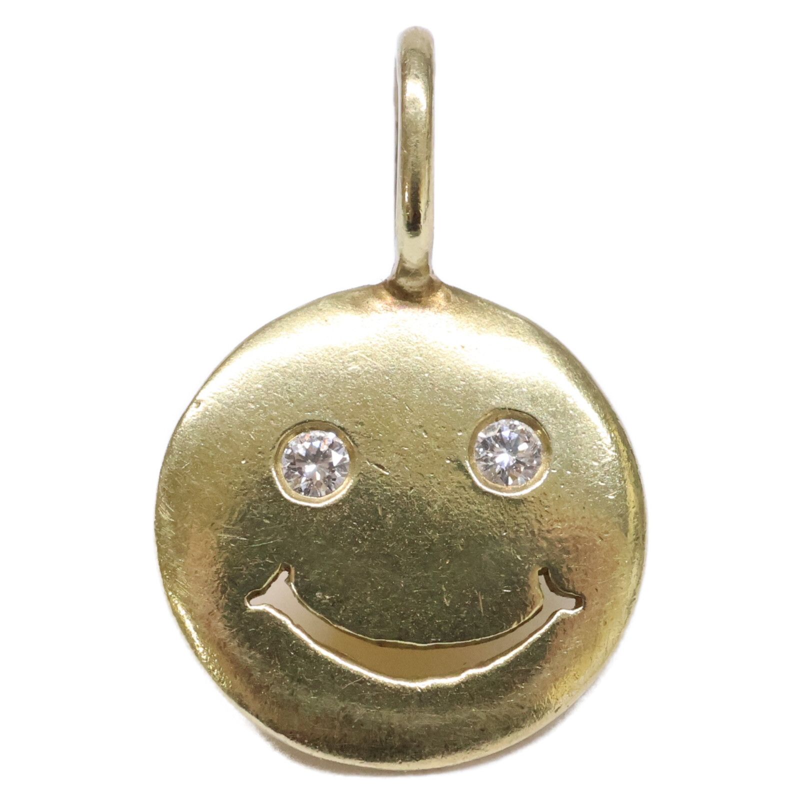 k18スタジオウォーターフォールスマイリーフェイスダイヤモンドネックレス オーダー品】 StudioWaterfall K18ダイヤモンド スマイリーフェイス