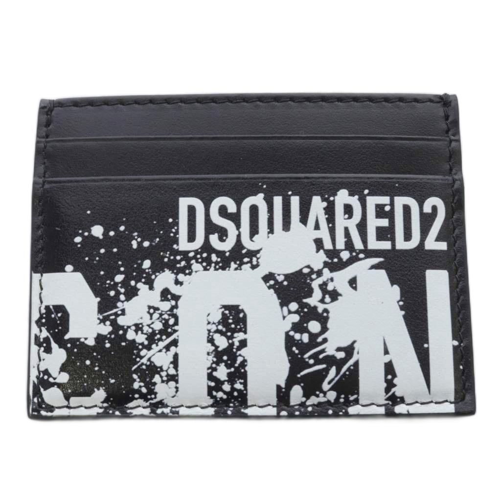 ディースクエアード ICON カードケース 名刺入れ レザー 黒