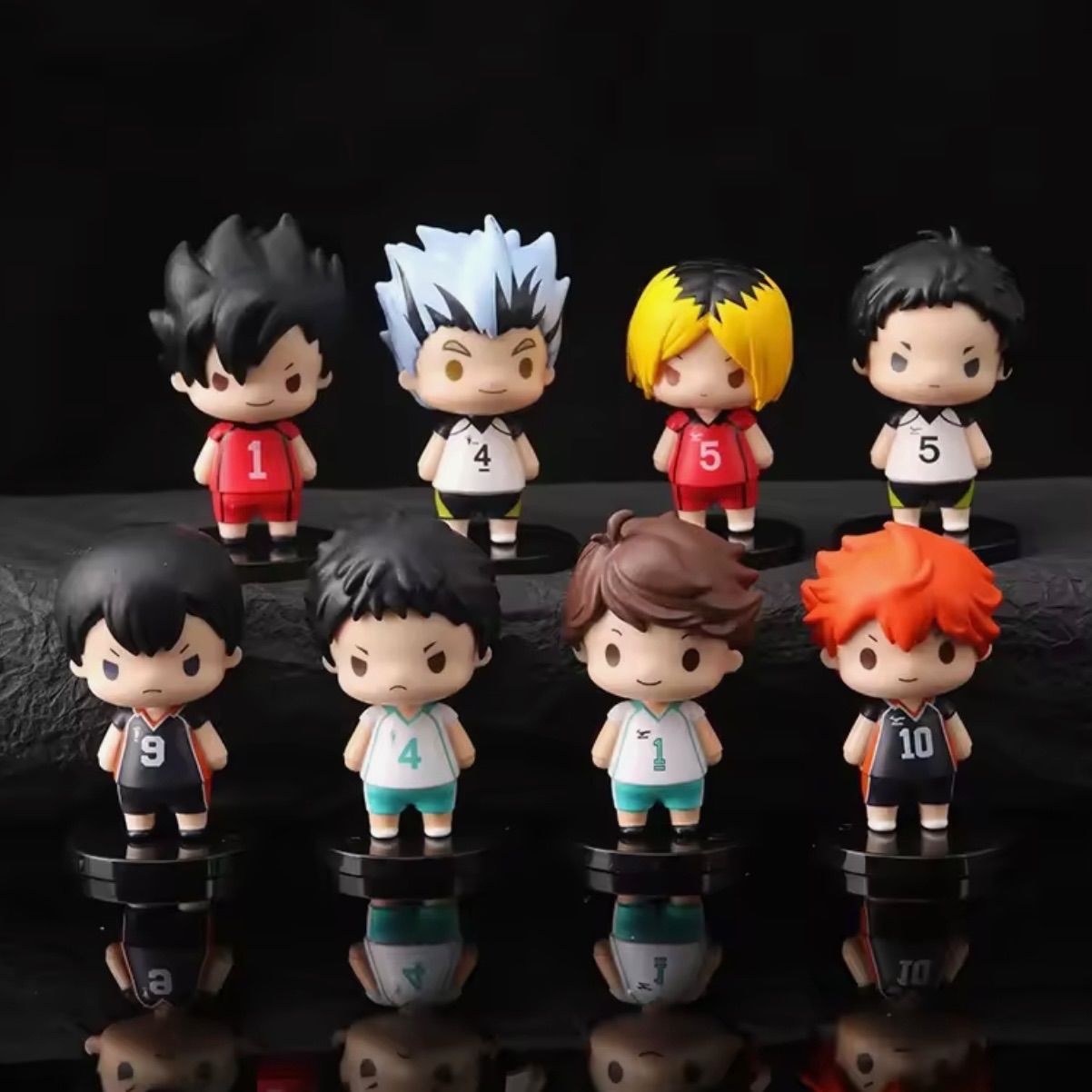 2個セット」ハイキュー ミニフィギュア 日向翔陽&影山飛雄 狐爪研磨&黑