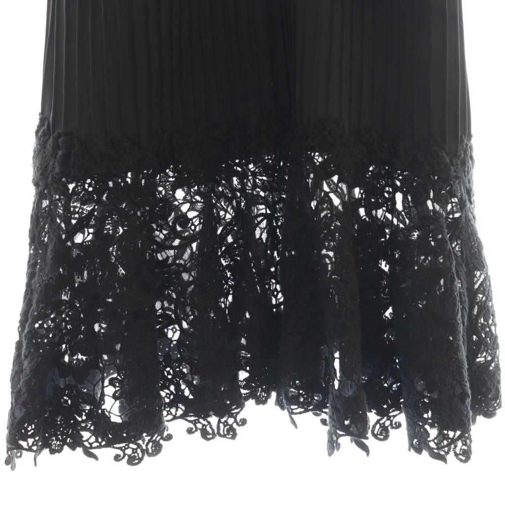 セレブ御用達！タダシショージ 黒と金の刺繍スリーブレスドレス サイズ