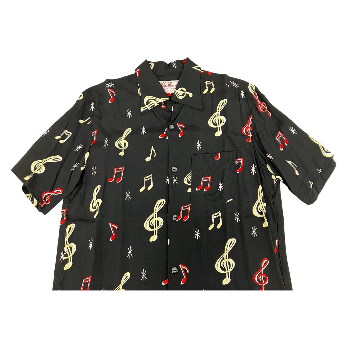 Aloha Blossom SOUNDS GOOD アロハブロッサム 半袖 アロハシャツ 音符