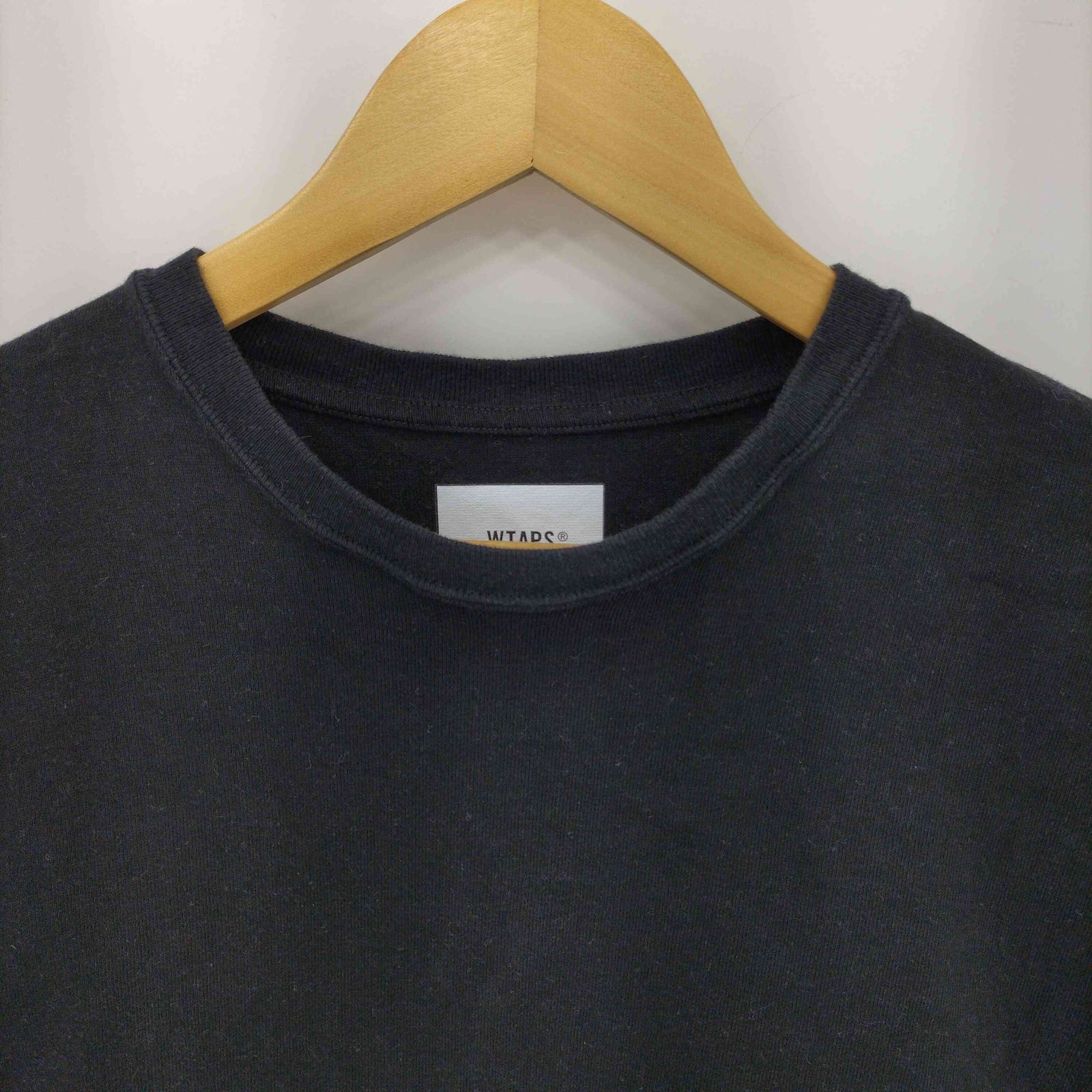 ダブルタップス WTAPS バックロゴプリント クルーネック長袖Tシャツ 