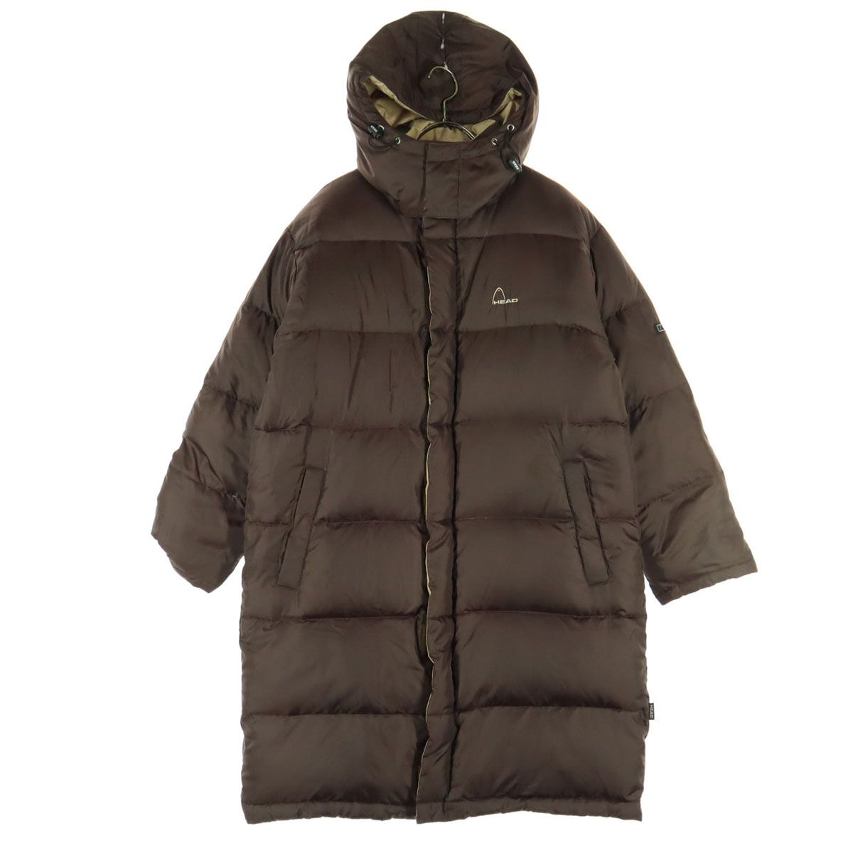 HEAD ヘッド バックプリント 長袖 ダウンコート M ブラウン 