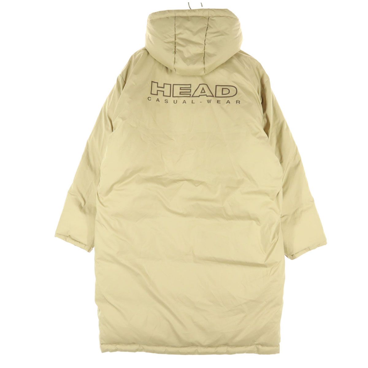 HEAD ヘッド バックプリント 長袖 ダウンコート M ブラウン 