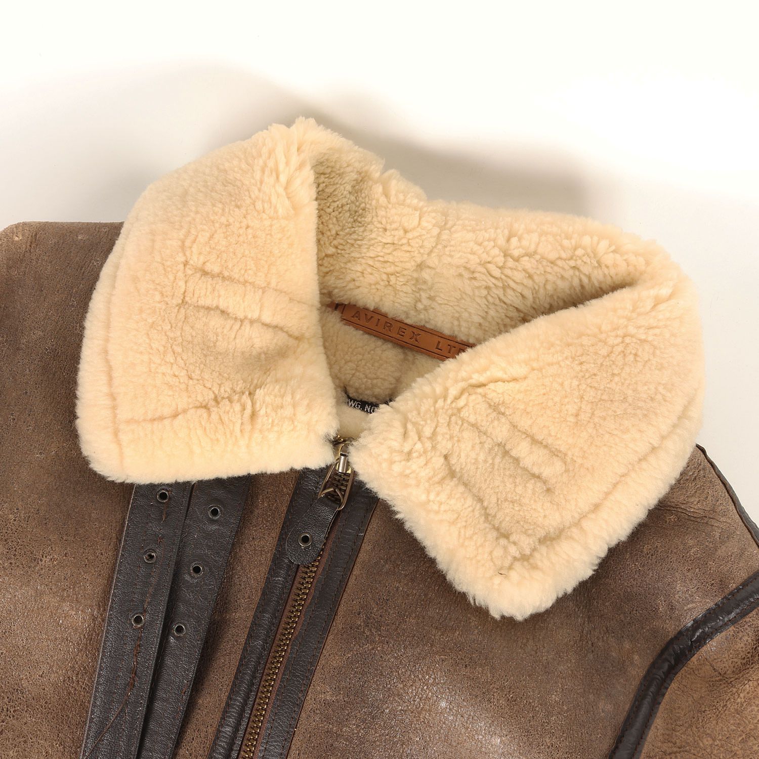  AVIREX アヴィレックス ジャケット ブラウン サイズ 38 80 s LTD B-3 シープムートン フライトジャケット 80年代 ヴィンテージ 古着 アウター ブルゾン 上着 メンズ その他 レザージャケット ライダース