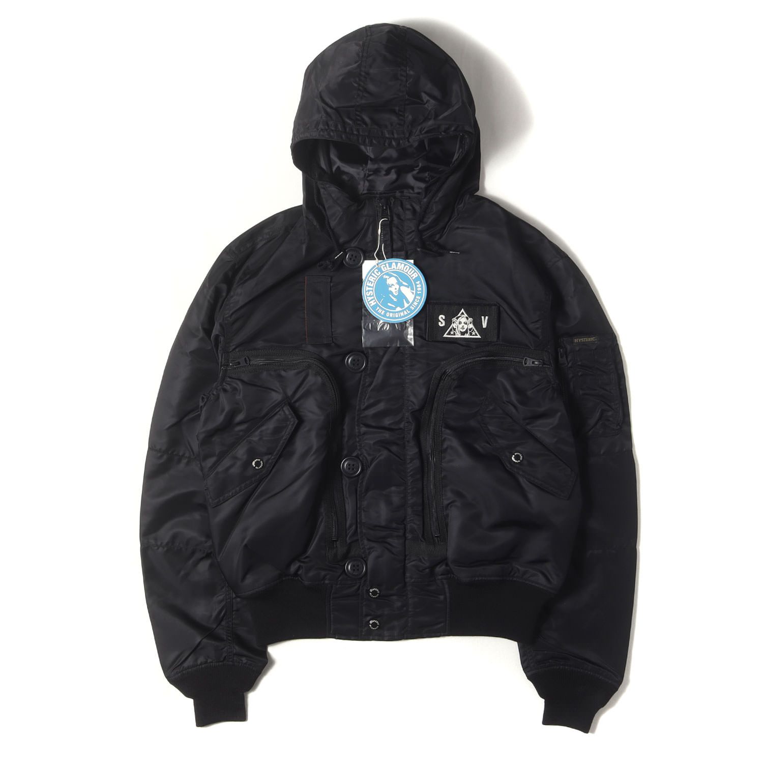 美品/希少✨ヒステリックグラマー ヒスガールワッペン ミリタリージャケット 黒 新品】HYSTERIC GLAMOUR ヒステリックグラマー ジャケット ブラック 黒