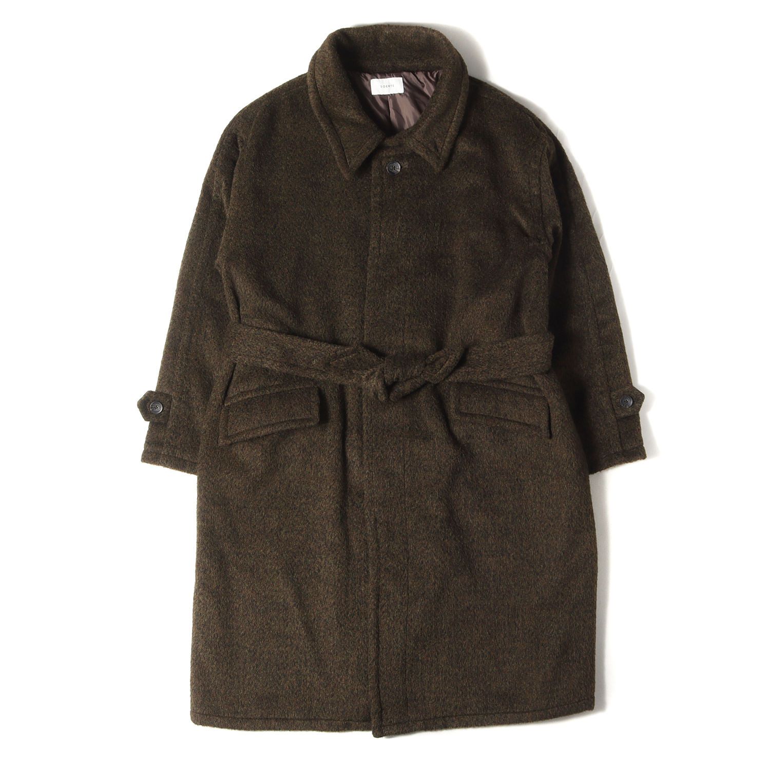 美品】soerte ソエルテ コート カーキ サイズ:3 | ウールブレンド