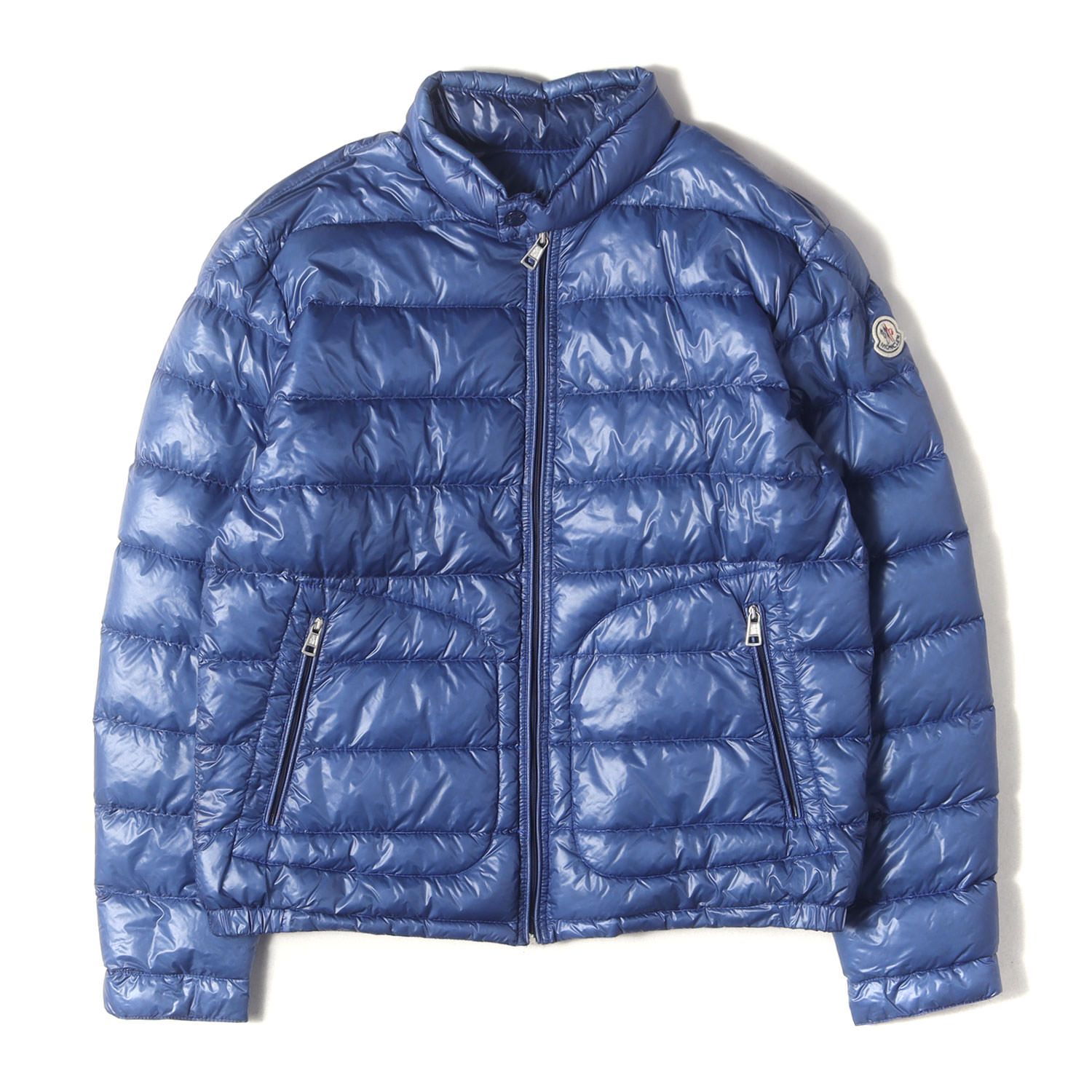 美品】MONCLER モンクレール ジャケット ブルー サイズ:3 | ハイネック