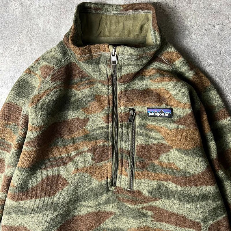 19年製 Patagonia ハーフジップ 迷彩 ベターセーター ジャケット M