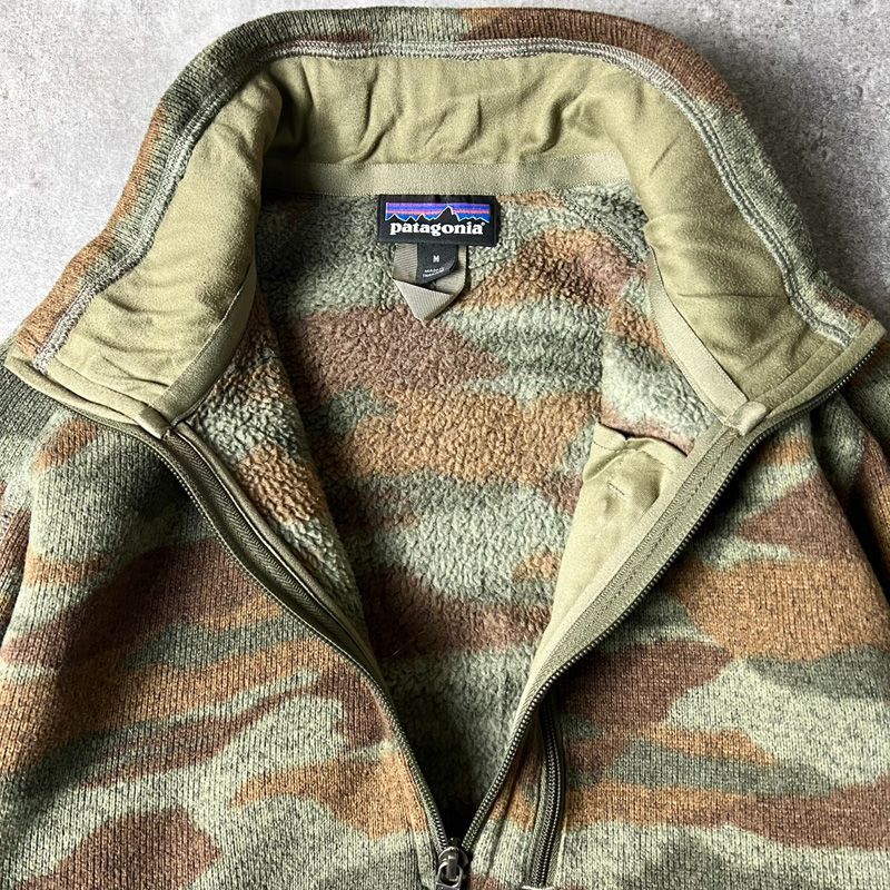 19年製 Patagonia ハーフジップ 迷彩 ベターセーター ジャケット M 