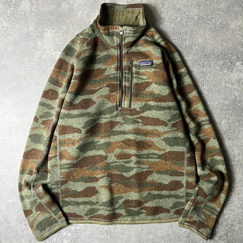 19年製 Patagonia ハーフジップ 迷彩 ベターセーター ジャケット M