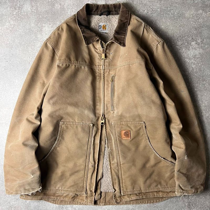 雰囲気系 Carhartt ボア ライナー フルジップ ダック リッジ コート L