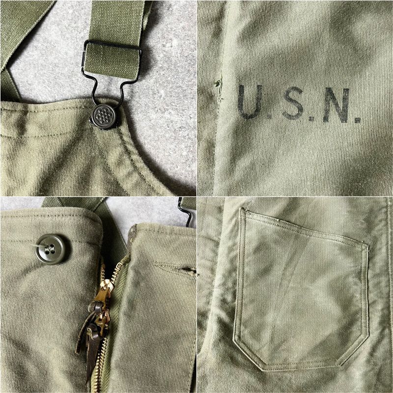 40s US NAVY 米軍実物 N-1 後期 デッキ パンツ M / 40年代 ビンテージ