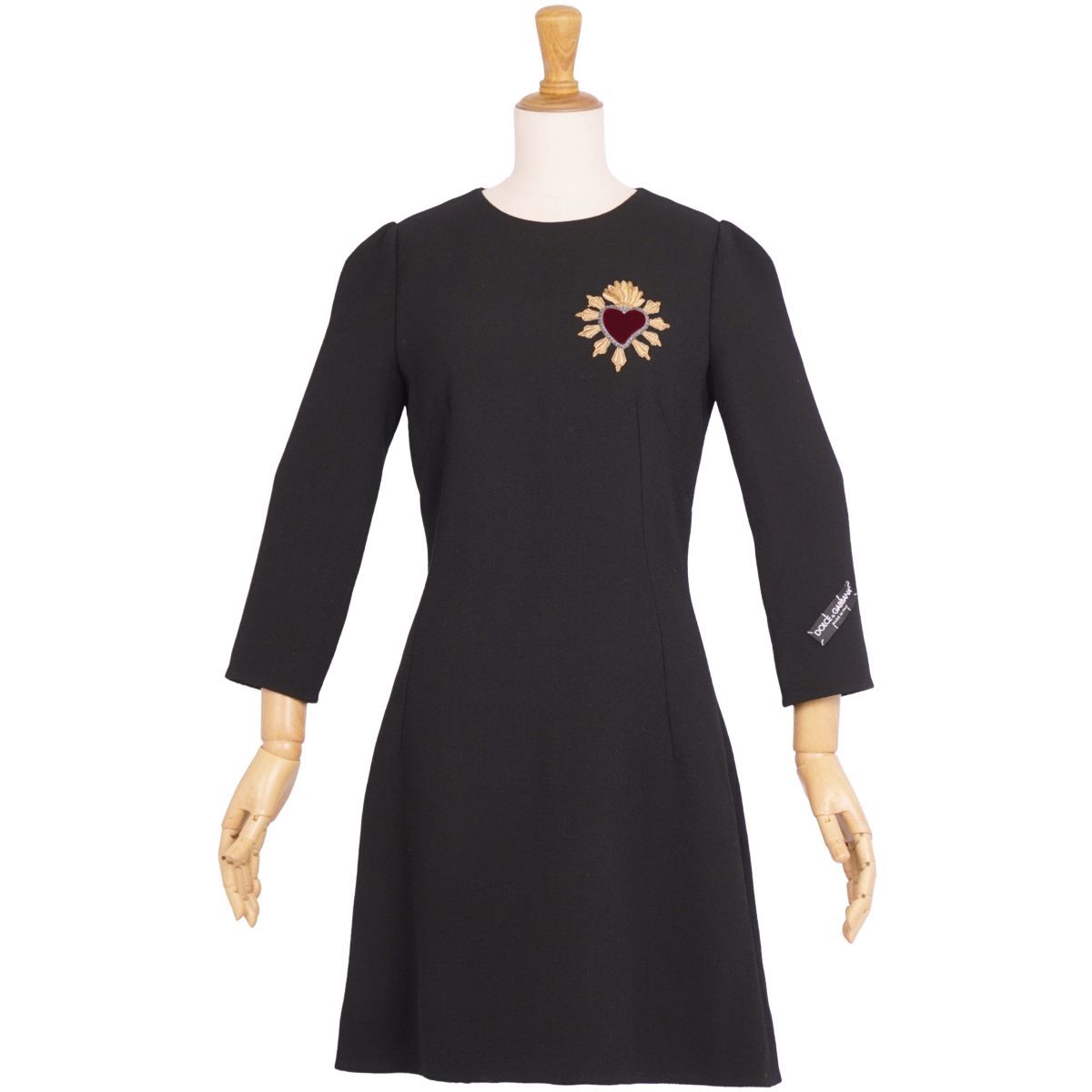 美品 ドルチェ&ガッバーナ DOLCE&GABBANA ワンピース 七分丈 ウー