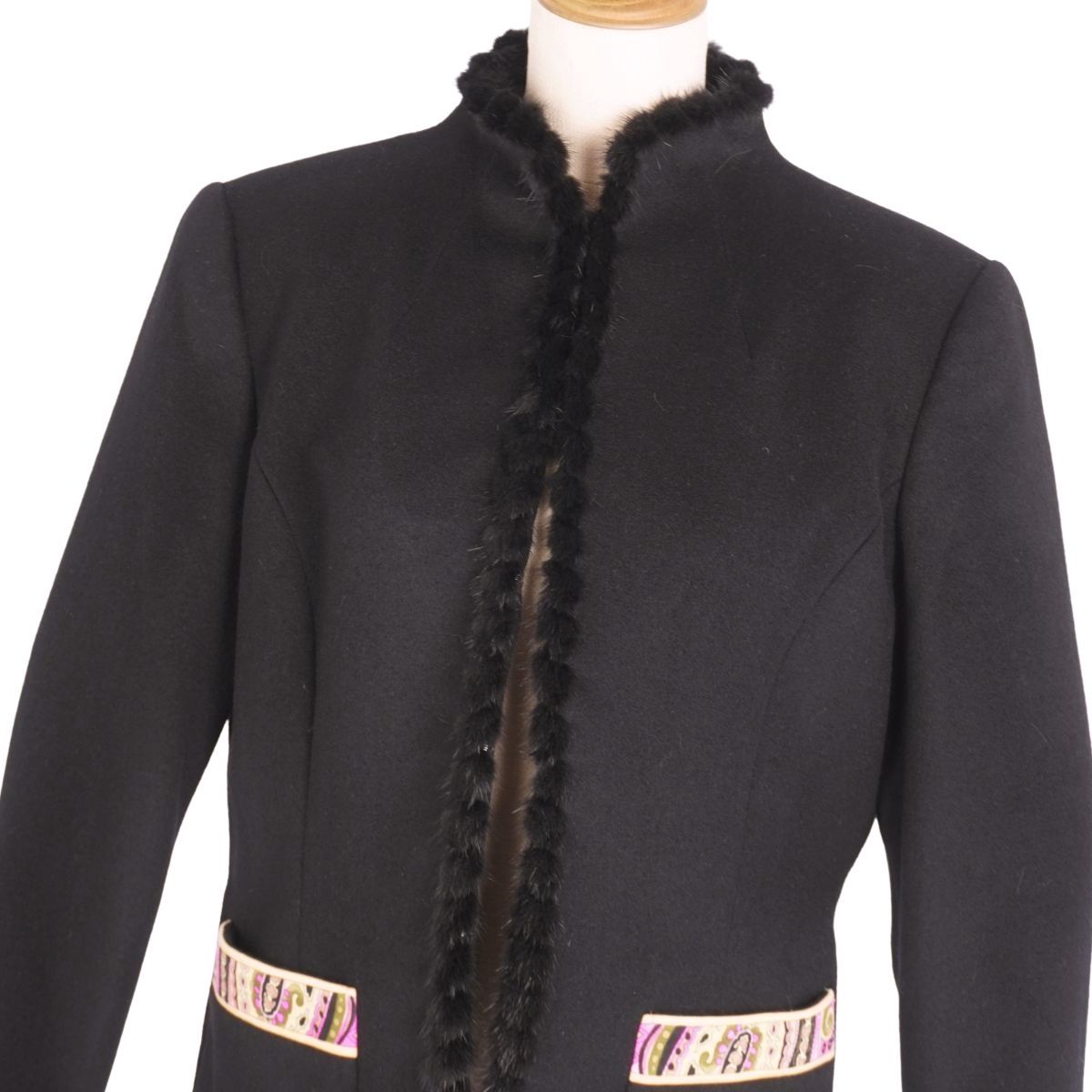 美品 レオナール LEONARD FASHION ジャケット ロングスリーブ 長  