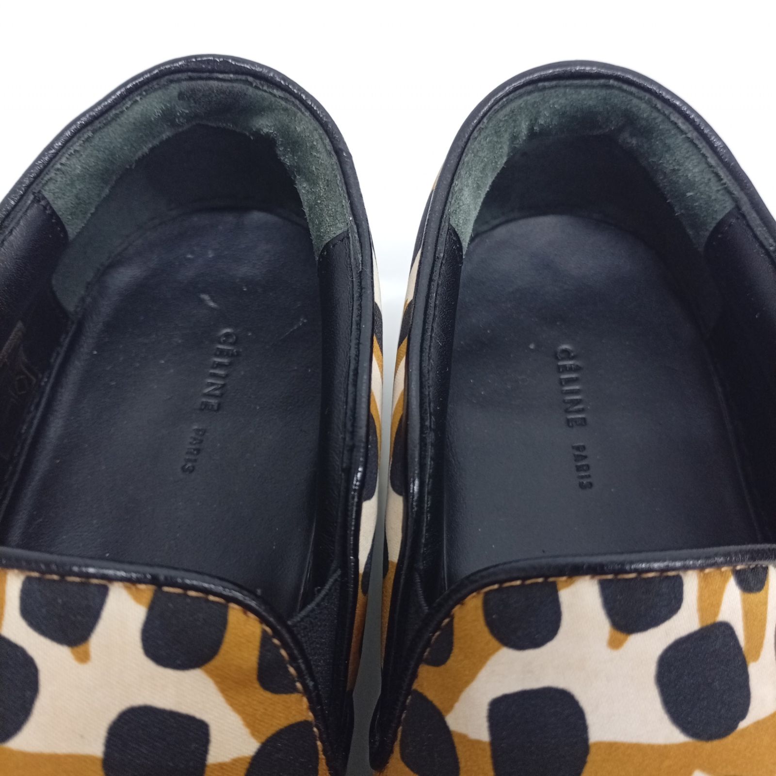 CELINE セリーヌ レオパード フラットシューズ スリッポン ヒョウ柄