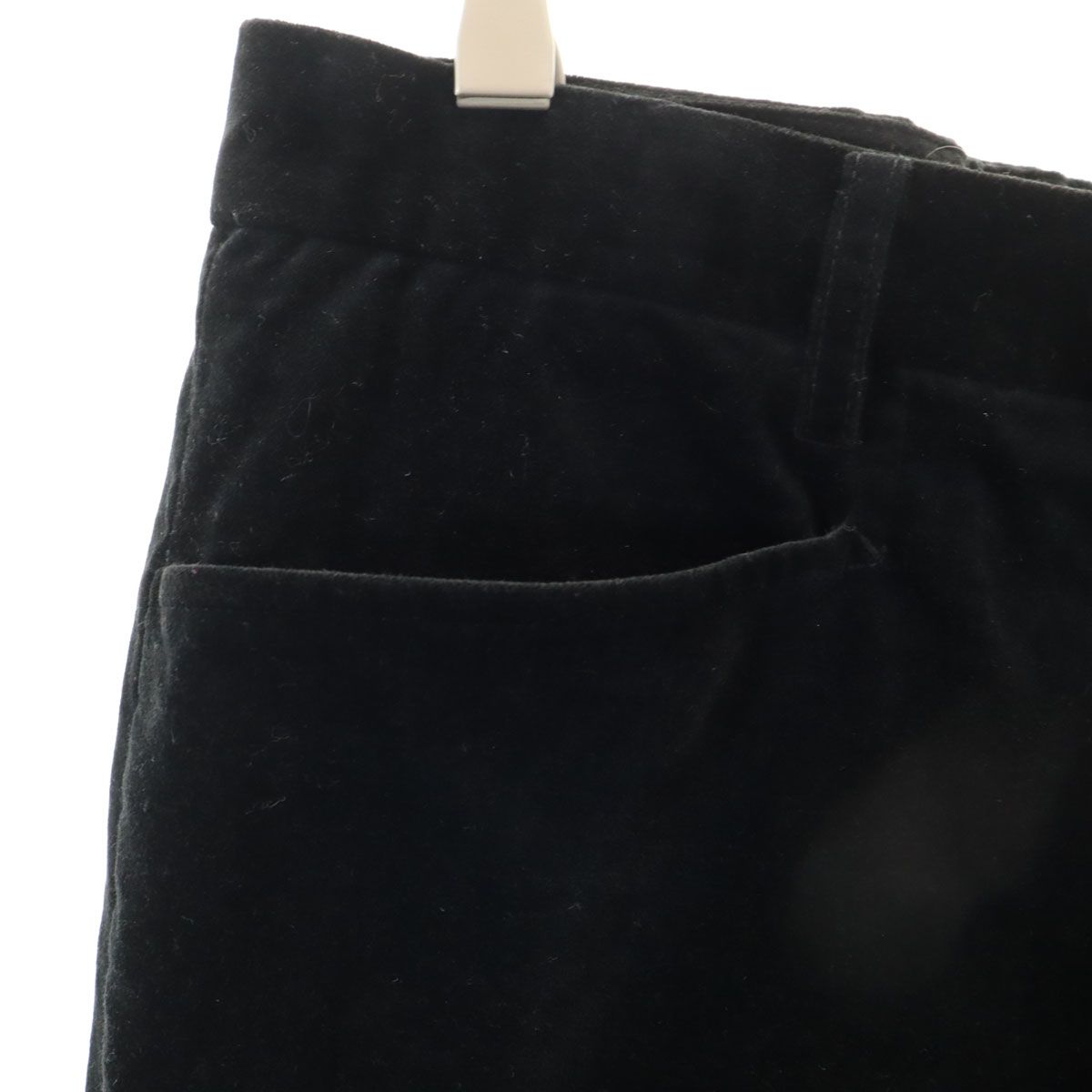 JOSEPH HOMME ジョセフオム ベロア ストレートパンツ 46 ブラック