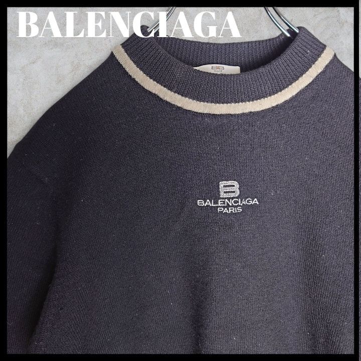 BALENCIAGA ロゴ長袖セーター ブラック Balenciaga ロゴ セーター | ブラック | FARFETCH JP
