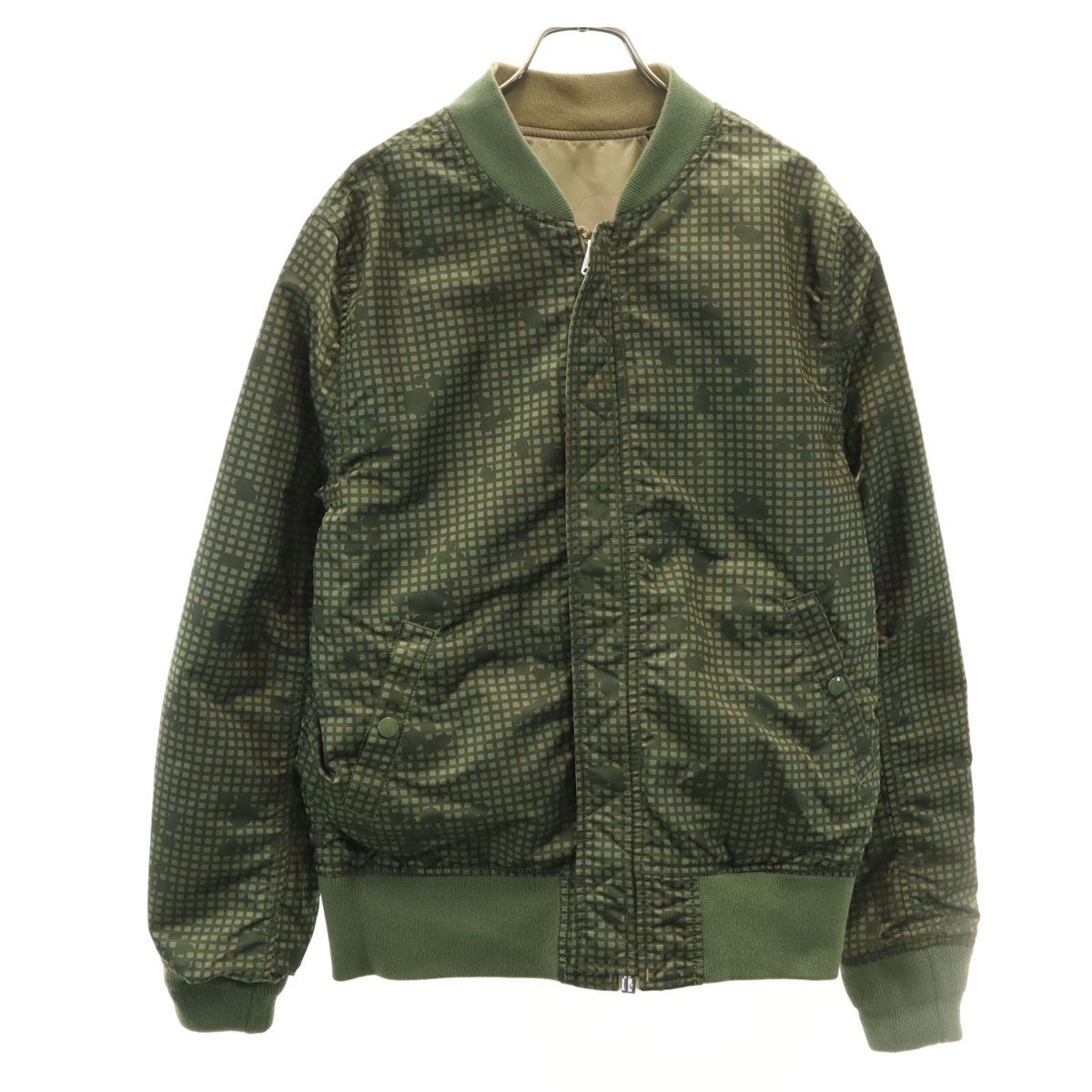 美品 ALPHA アルファ チョコチップカモ リバーシブル MA-1 フライト