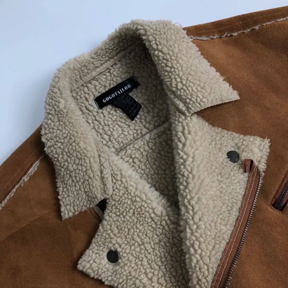 GUCCI グッチ スウェード ムートン ジャケット ブラウン - メルカリ