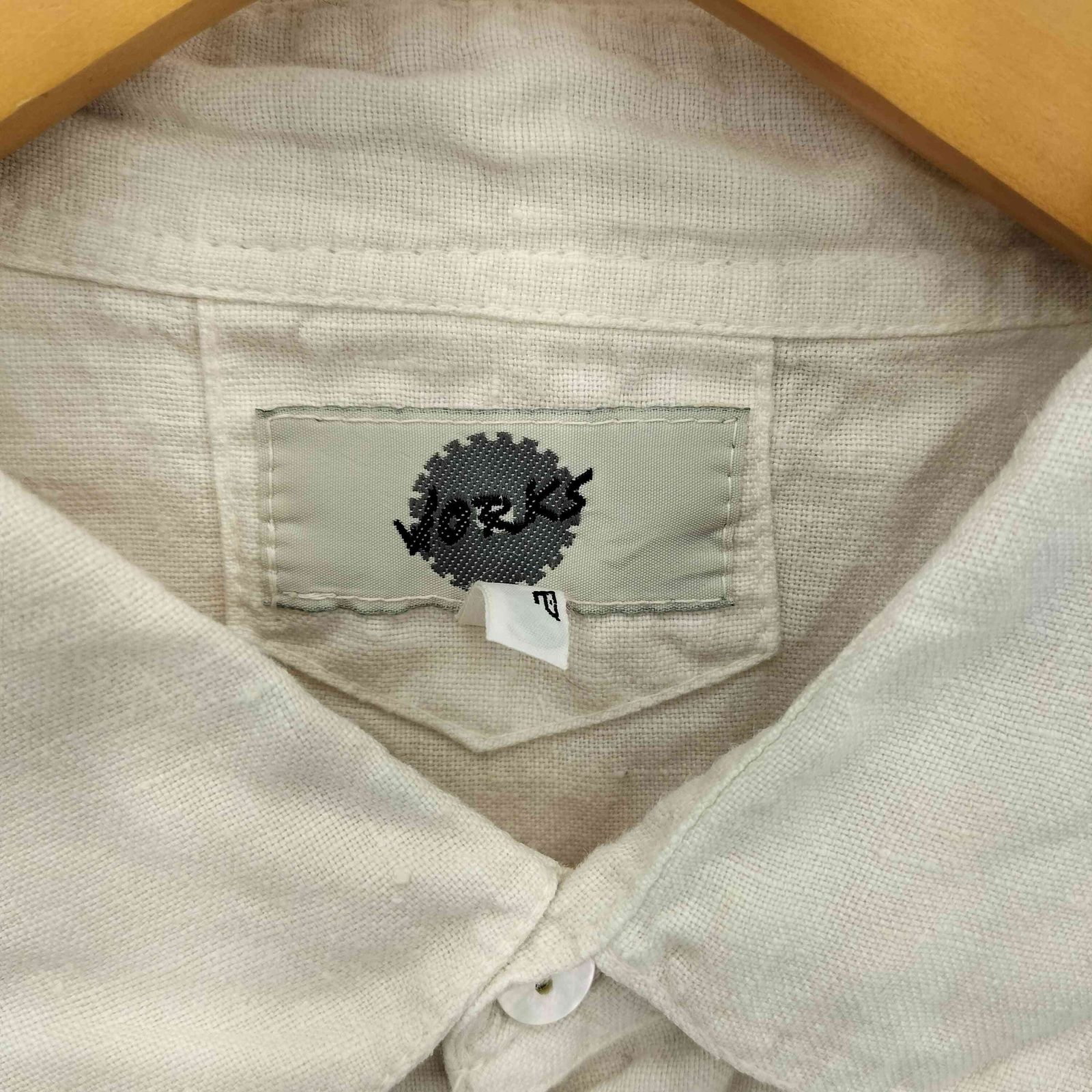 在庫処分再出品✩.* ユーズドフルギ USED古着 L/S リネン オーバーシャツ メンズ 表記無