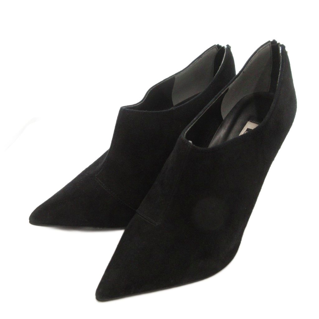 DIANA　ブラック スエード ブーティ ジッパー付き ダイアナ DIANA ブーティ ブーツ スエードレザー 本革 22.5 黒