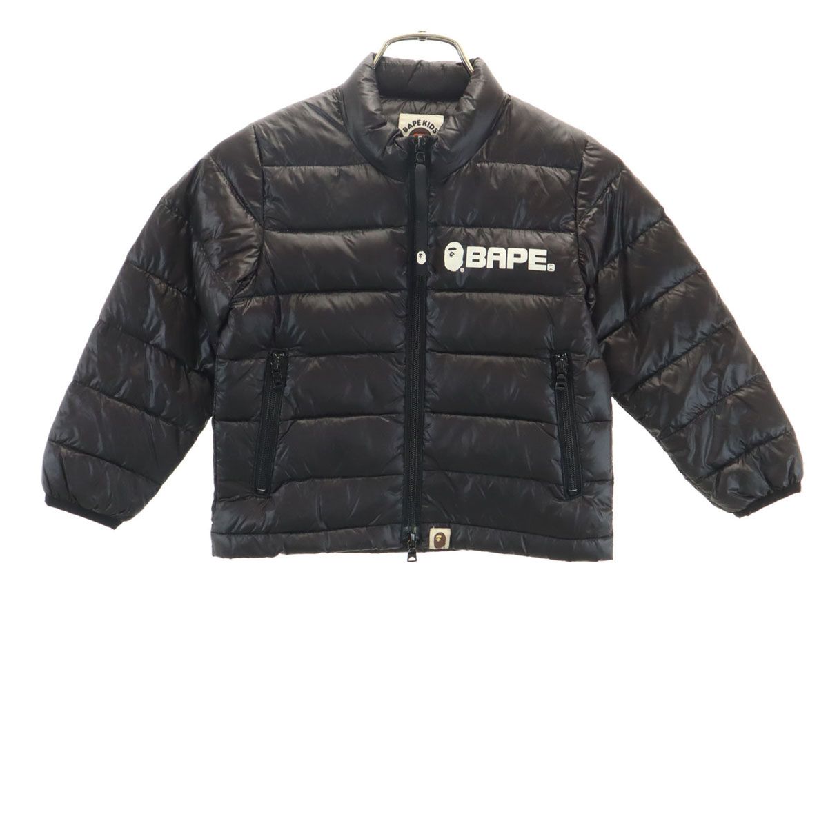 【人気定番，爆買い】 BAPE KIDS ベイプキッズ ダウンジャケット 100 ブラック アベイシングエイプ キッズ 古着 その他