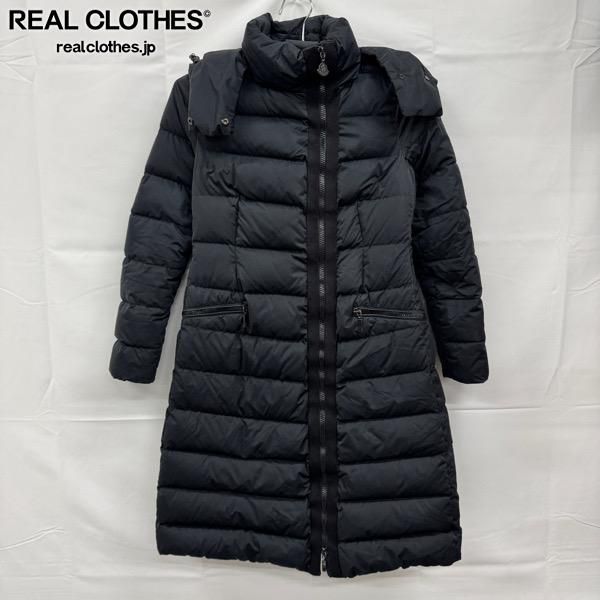 MONCLER ダウンコート LANOUX 3way ベルト フード ブラック モンクレール✨ダウンコート LANOUX 3way ベルト フード 黒 00
