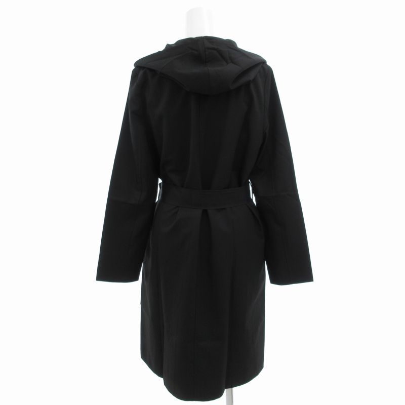 ケティ ウール フーデットコート 2 ロングコート 黒 ブラック DMW 送料無料】【CHRYSTON／クリストン】ウールダブルクロス