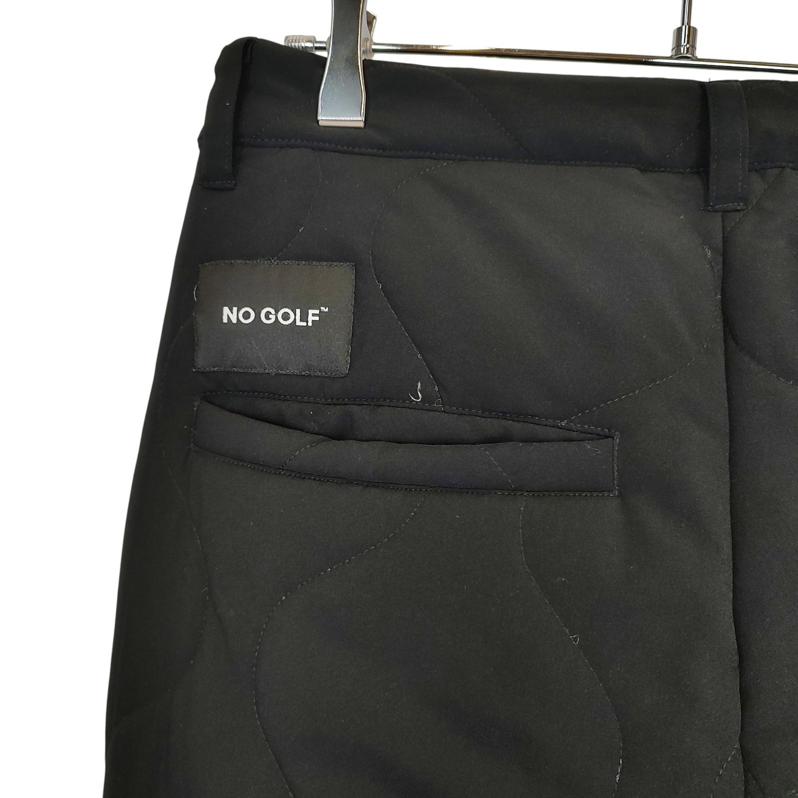 クラブハウス　NO COFFEE CLUBHAUS ブラックパンツ 美品】ノーコーヒー×クラブハウス パンツ 黒 ロゴ白 裏起毛 レディース