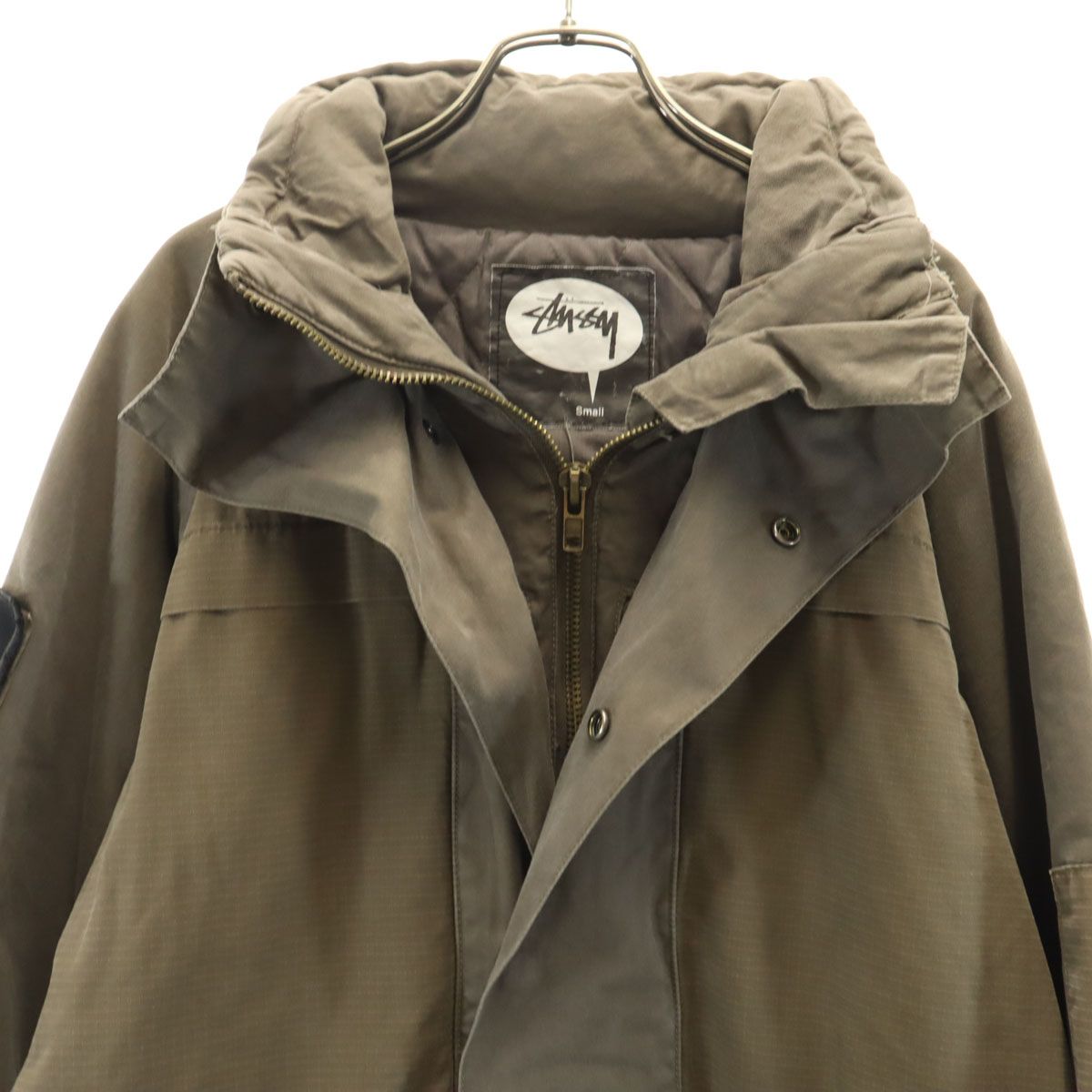 STUSSY ステューシー 中綿ジャケット S ブラウン メンズ 古着