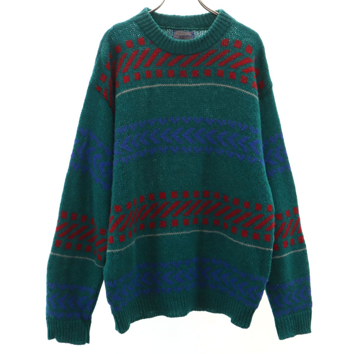 PENDLETON ペンドルトン 70s USA製 ヴィンテージ 総柄 長袖 セーター M 
