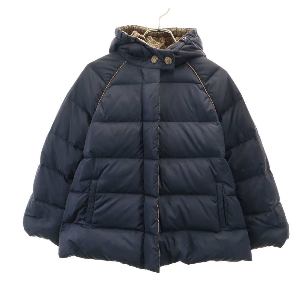 FENDI フェンディ イタリア製 中綿ジャケット 8 A ネイビー キッズ 古着