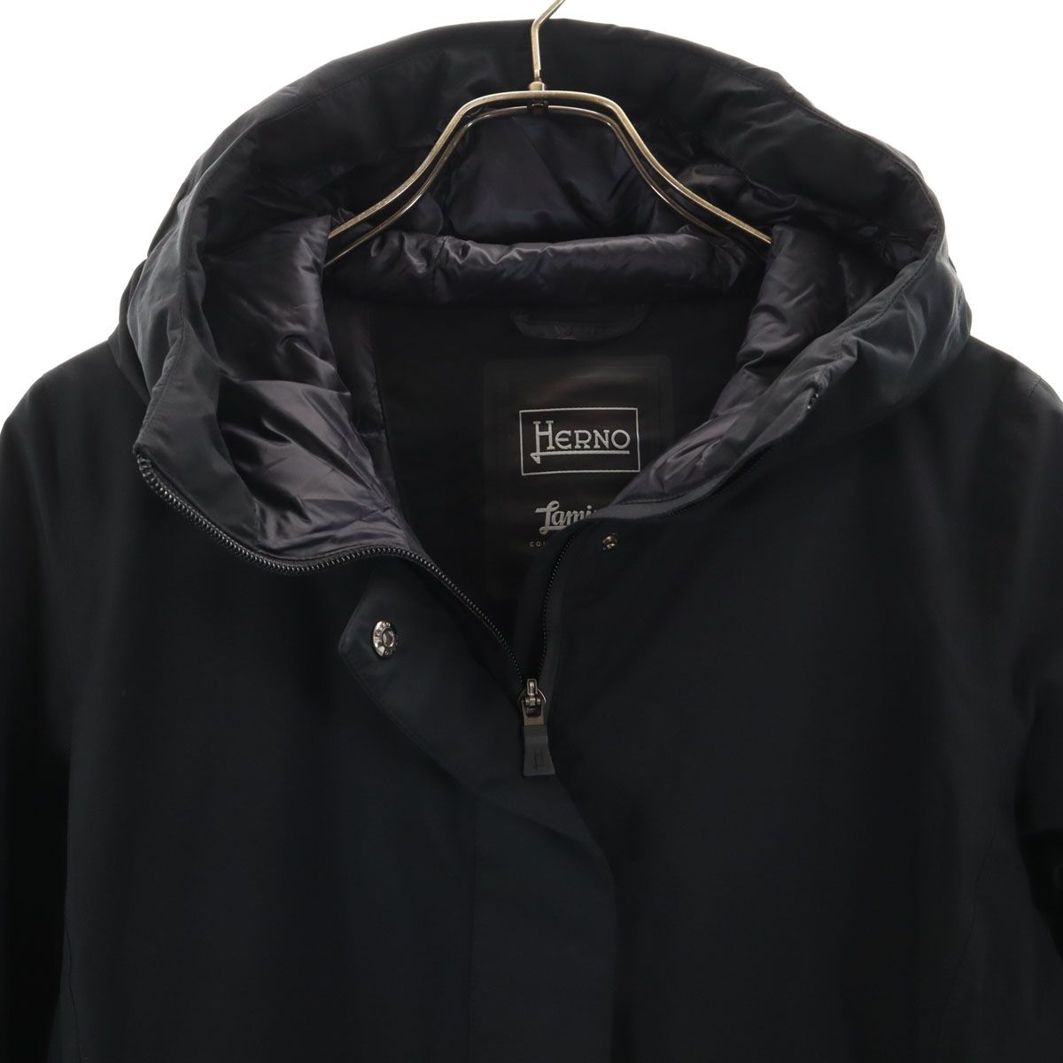 セール新品！ヘルノダウンコート　ブラック　42 HERNO ヘルノ コート アウター ダウンコート LAMINAR WINDSTOPPER