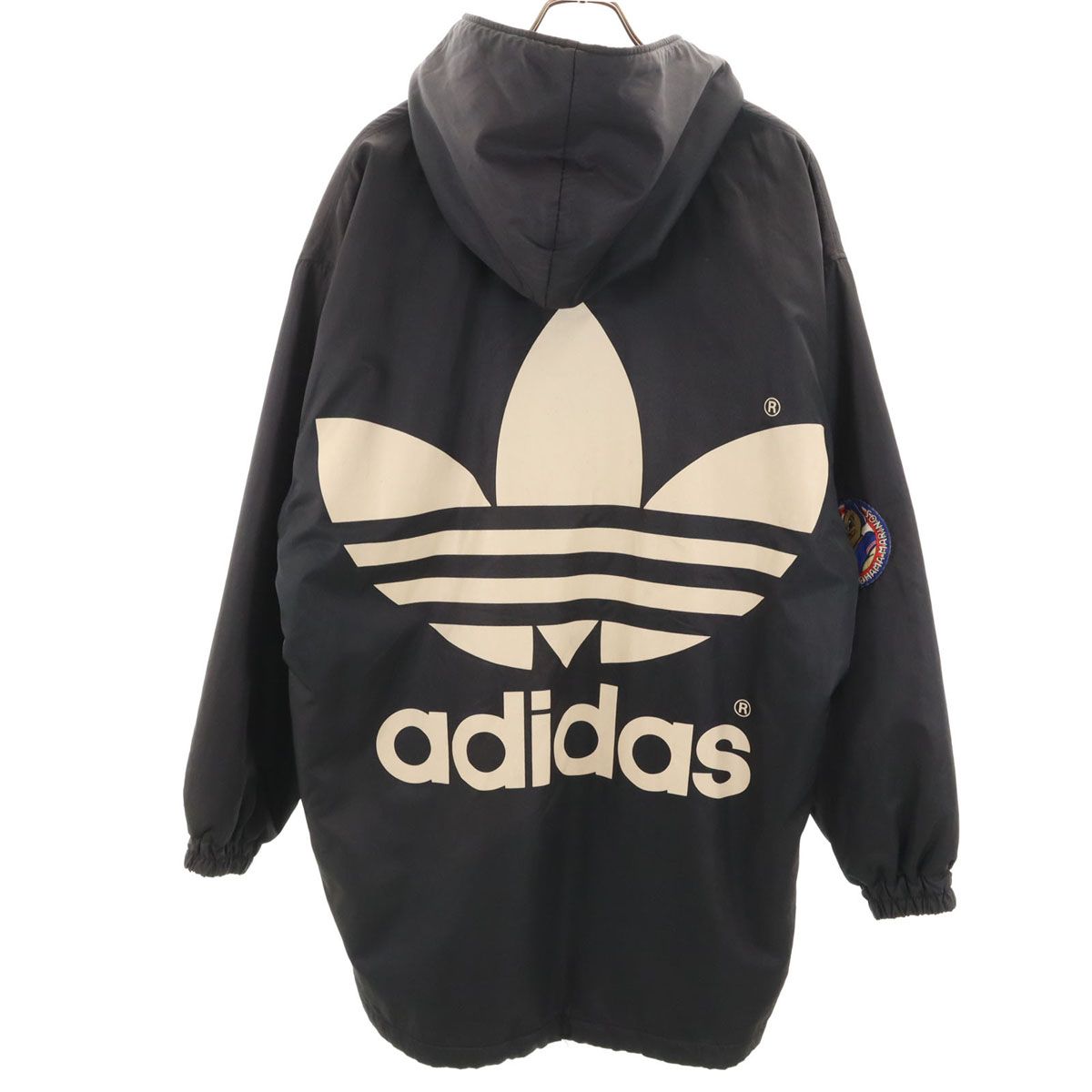 入手困難 80s デサント社製 adidas フード ベンチコート トレフォイル 入手困難 80s デサント社製 adidas フード ベンチコート トレフォイル